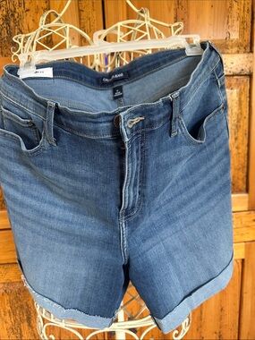 Calvin Klein Medium Blue Cuffed Denim Shorts
